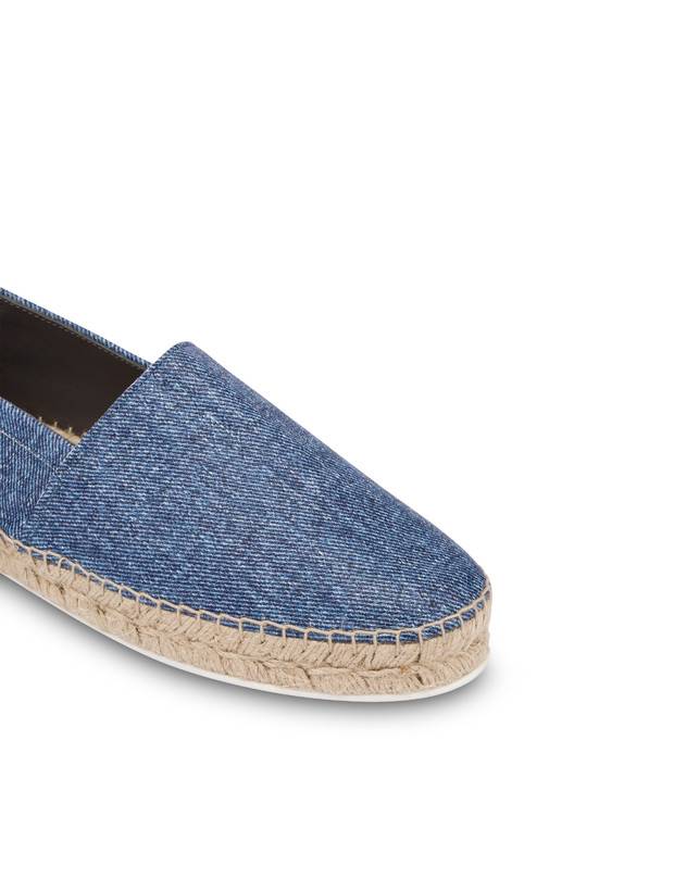 Pollini Espadrillas In Capra Stampa Denim Blu Promozione Limitata