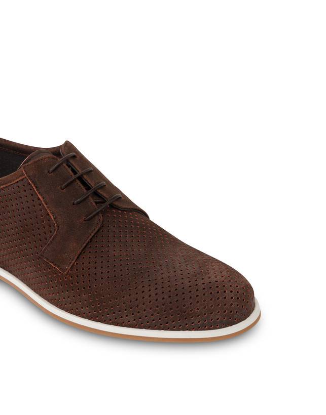 Pollini Derby In Scamosciato Traforato B-light T.moro Fino Al -60%