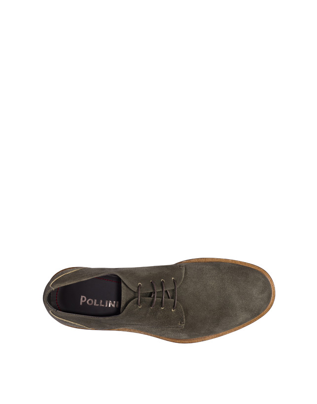 Pollini Derby In Scamosciato Classic Grafite Shopping Online