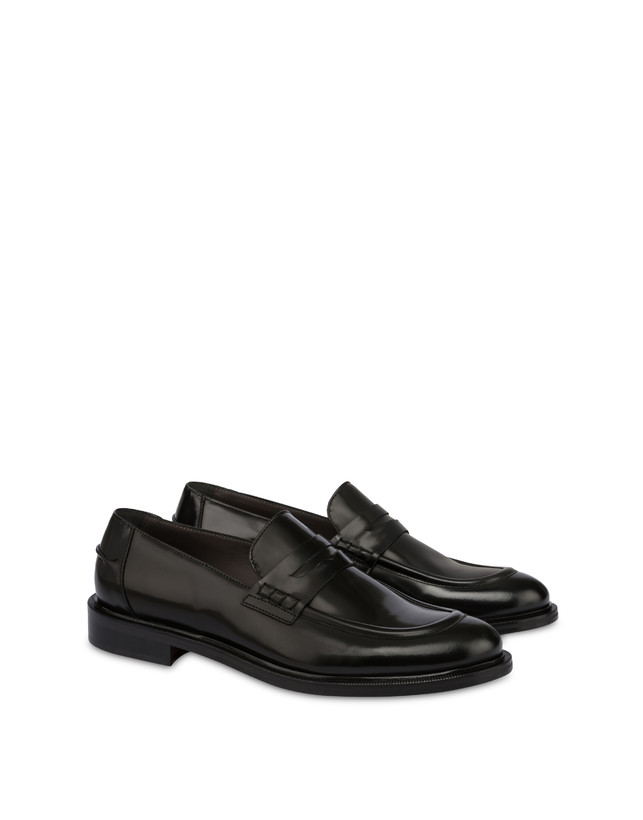Pollini Mocassini In Vitello Abrasivato 1920 Nero Sottocosto