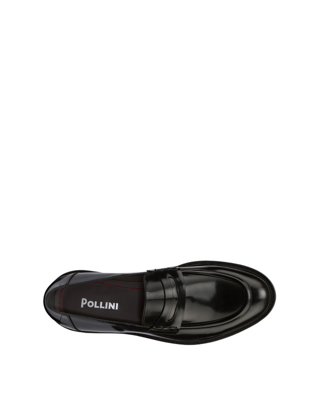 Pollini Mocassini In Vitello Abrasivato 1920 Nero Sottocosto