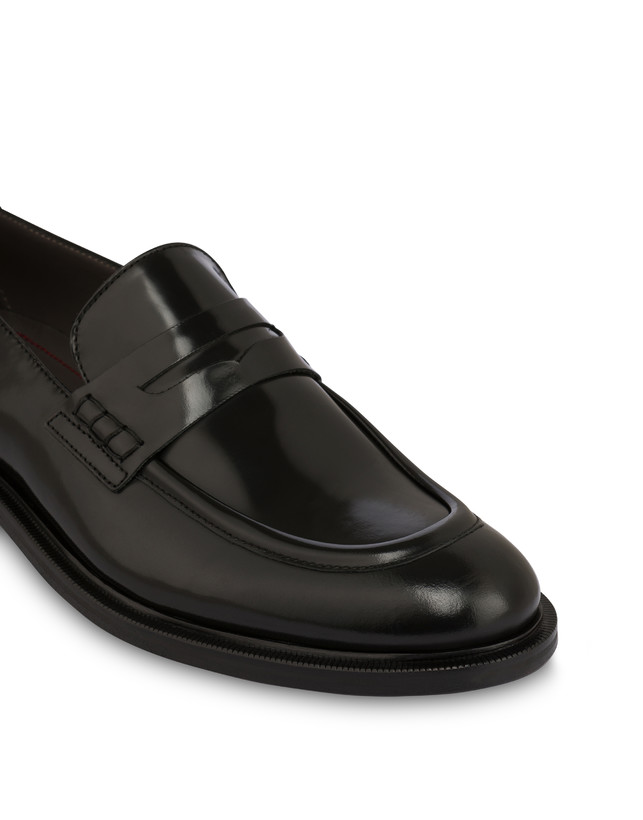 Pollini Mocassini In Vitello Abrasivato 1920 Nero Sottocosto