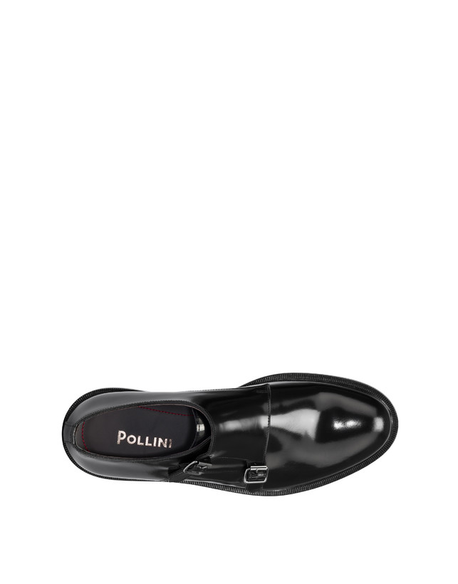 Pollini Monk Strap In Vitello 1920 Nero Novità