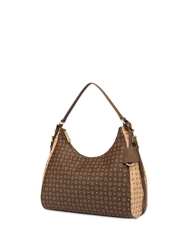 Pollini Hobo Bag Bicolor Heritage Pvc Marrone/crema/marrone Economico