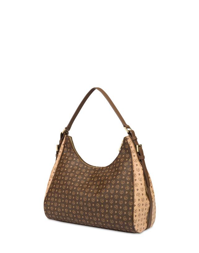 Pollini Hobo Bag Bicolor Heritage Pvc Marrone/crema/marrone Economico