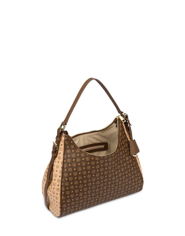 Pollini Hobo Bag Bicolor Heritage Pvc Marrone/crema/marrone Economico