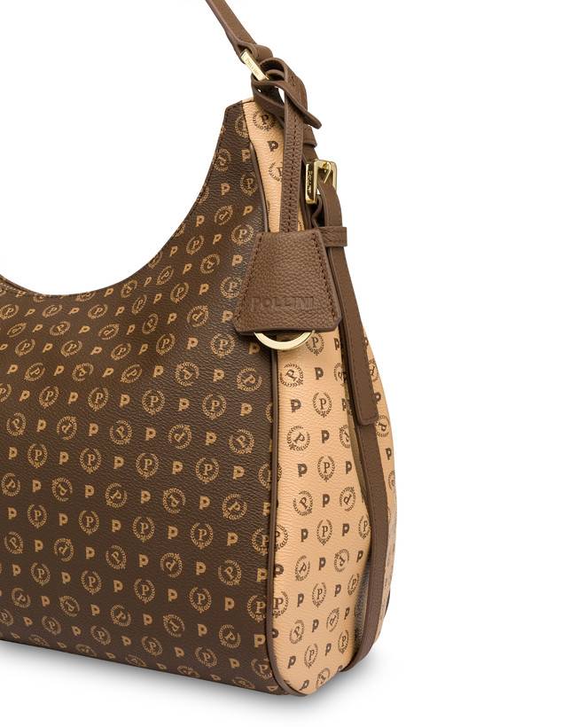 Pollini Hobo Bag Bicolor Heritage Pvc Marrone/crema/marrone Economico