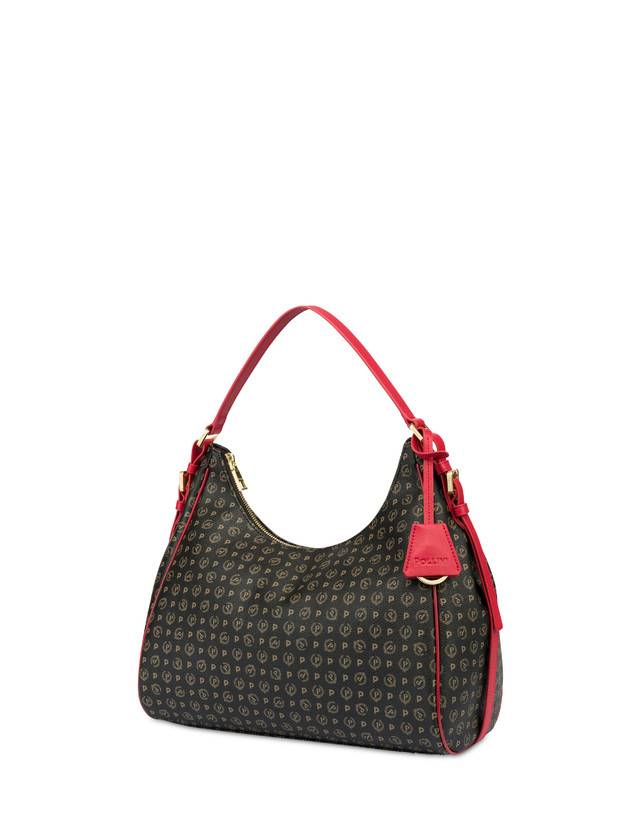 Pollini Hobo Bag Heritage Pvc Nero/lacca Outlet