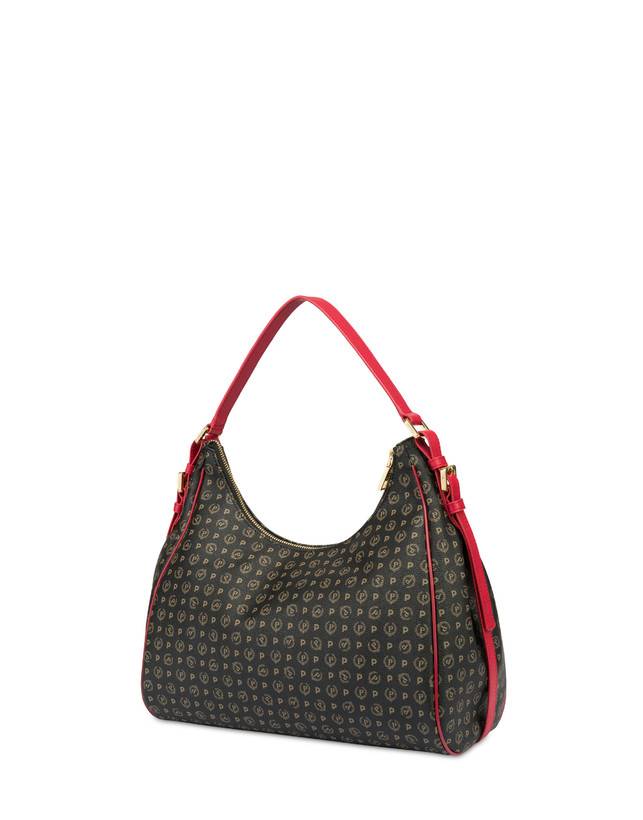 Pollini Hobo Bag Heritage Pvc Nero/lacca Outlet