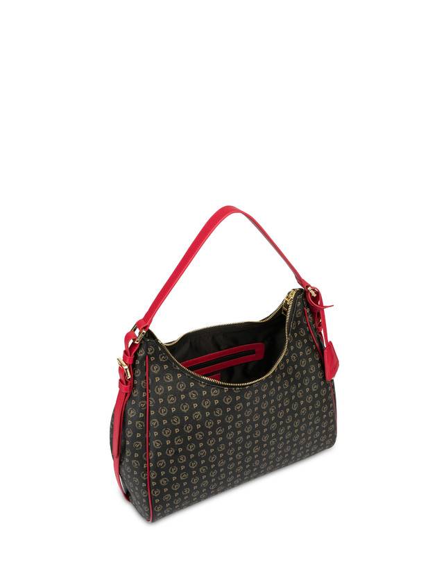 Pollini Hobo Bag Heritage Pvc Nero/lacca Outlet