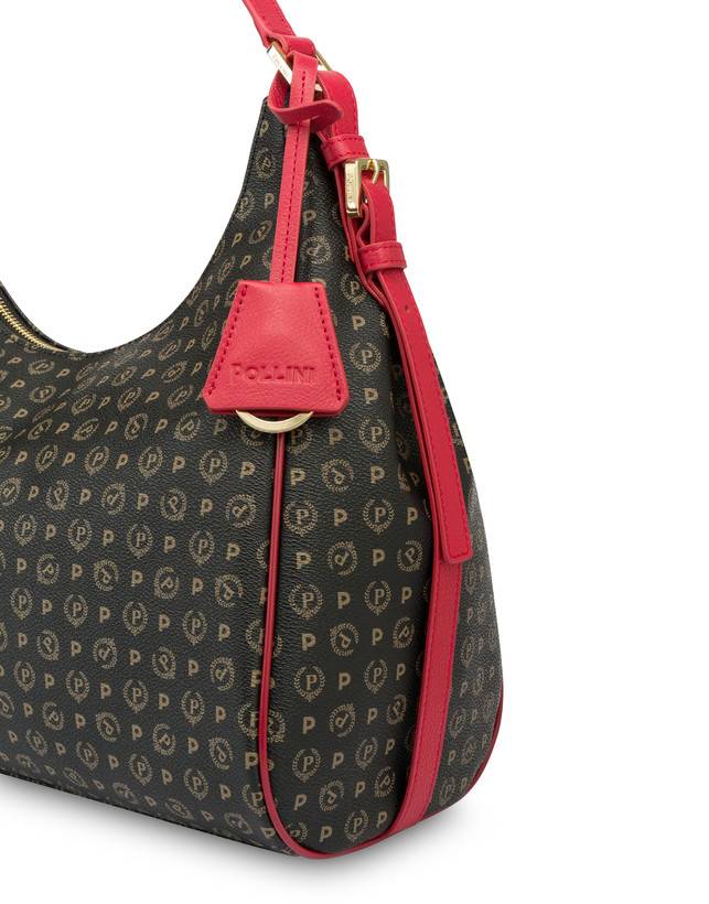 Pollini Hobo Bag Heritage Pvc Nero/lacca Outlet