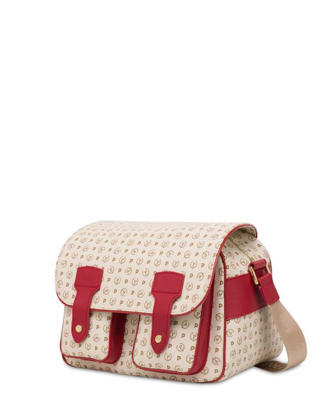 Pollini Borsa A Spalla Multitasche Heritage Logo Classic Avorio/lacca Saldi
