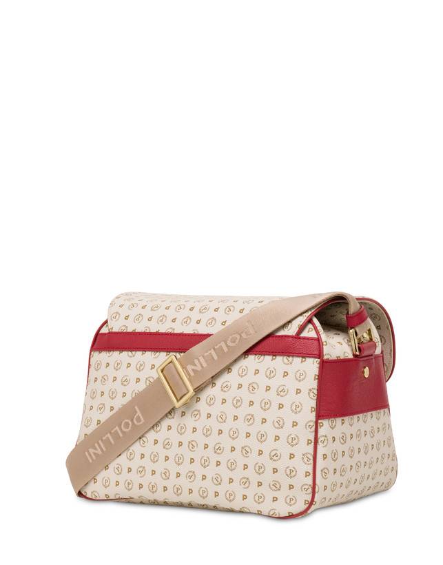 Pollini Borsa A Spalla Multitasche Heritage Logo Classic Avorio/lacca Saldi