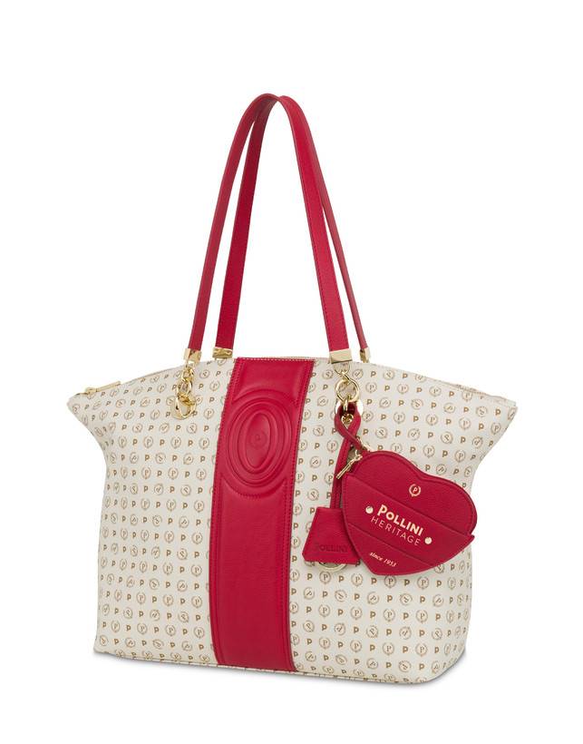 Pollini Tote Bag Heritage 70th Anniversary Avorio/rosso Hotsell