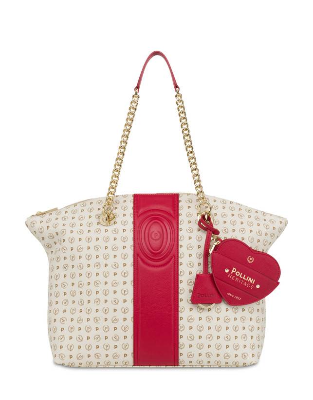 Pollini Tote Bag Heritage 70th Anniversary Avorio/rosso Hotsell