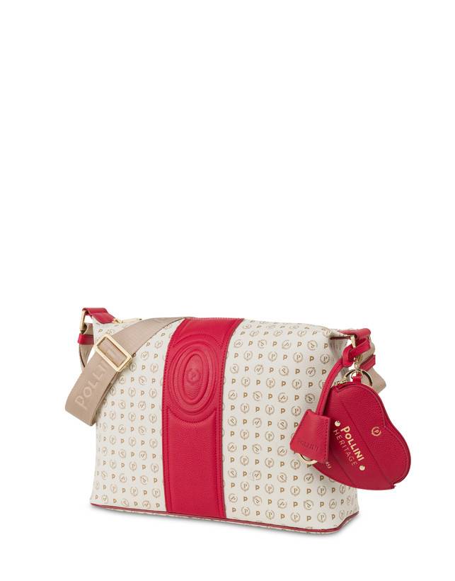 Pollini Borsa A Spalla Heritage 70th Anniversary Avorio/rosso Saldi Di Fabbrica