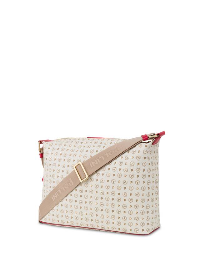 Pollini Borsa A Spalla Heritage 70th Anniversary Avorio/rosso Saldi Di Fabbrica