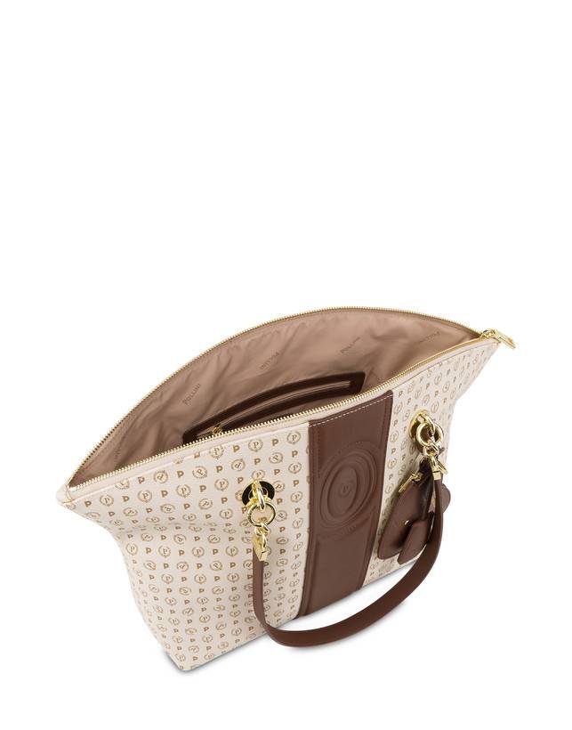 Pollini Tote Bag Heritage 70th Anniversary Avorio/marrone Vendite Flash