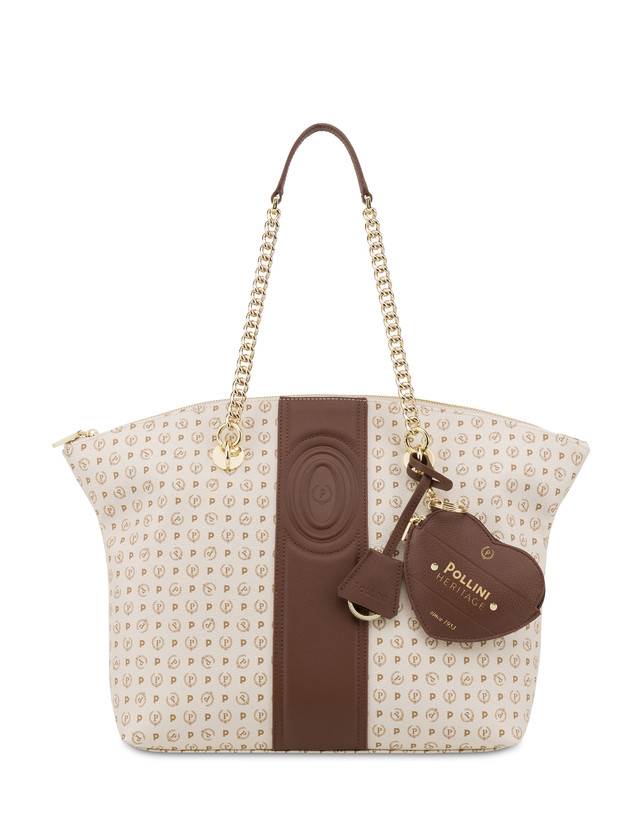 Pollini Tote Bag Heritage 70th Anniversary Avorio/marrone Vendite Flash