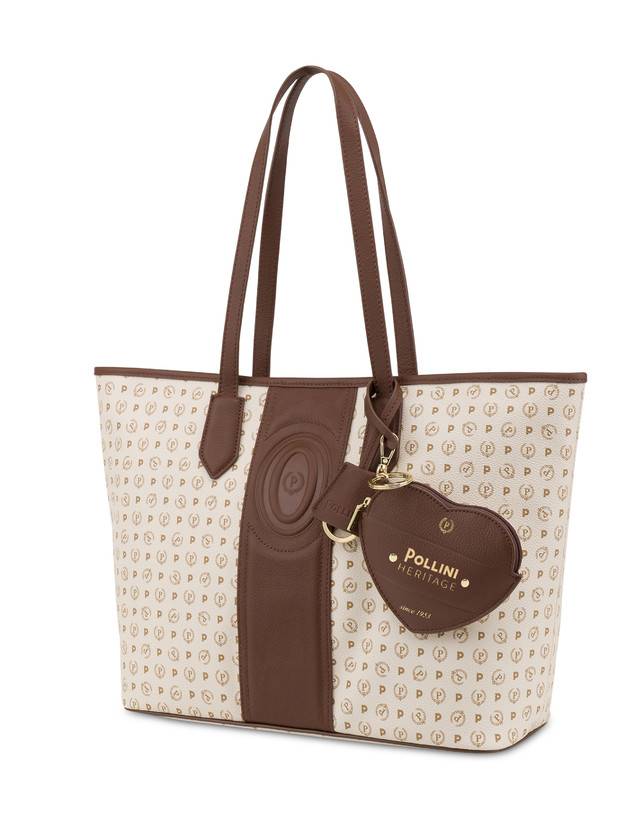 Pollini Shopping Bag Heritage 70th Anniversary Avorio/marrone Negozio