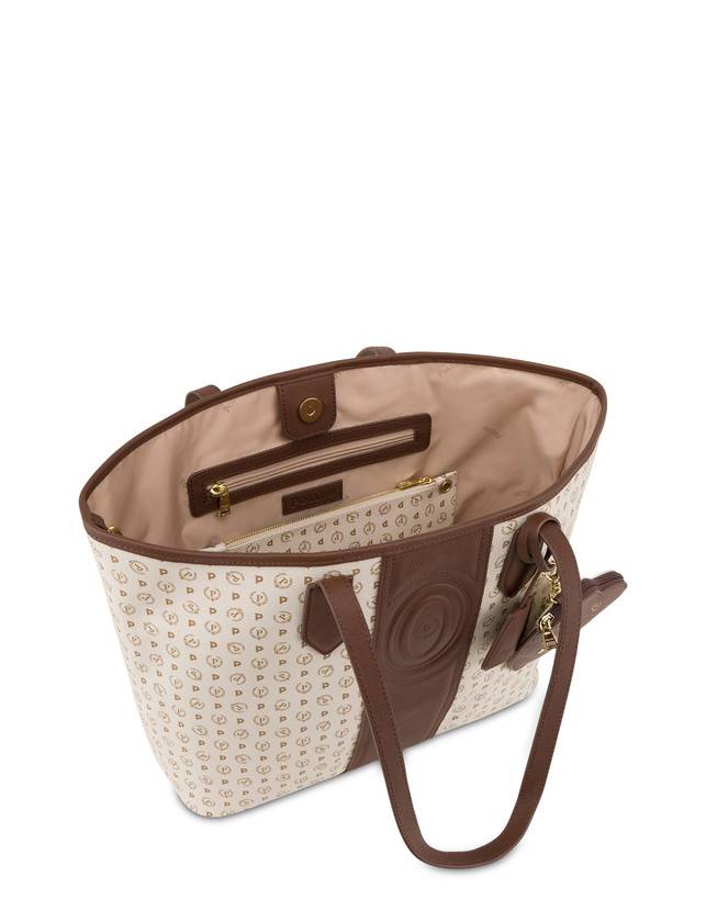 Pollini Shopping Bag Heritage 70th Anniversary Avorio/marrone Negozio