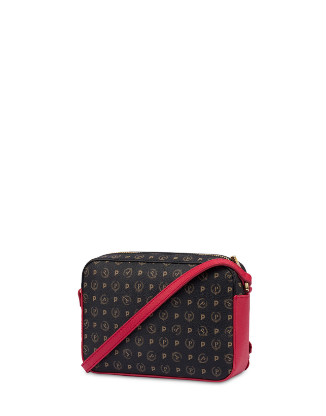Pollini Camera Bag Piccola Heritage Flowers Nero/rosso In Linea