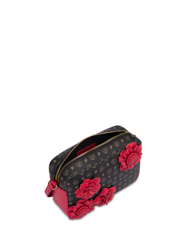 Pollini Camera Bag Piccola Heritage Flowers Nero/rosso In Linea
