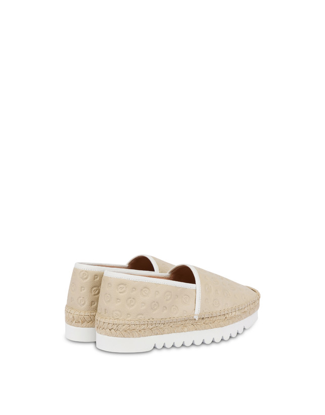 Pollini Espadrillas Heritage Logo Embossed Avorio Qualità