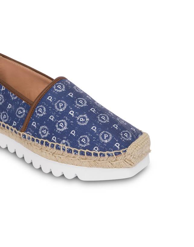 Pollini Espadrillas Heritage Denim Jacquard Blu/marrone Vendita
