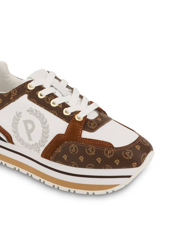 Pollini Sneakers In Vitello Heritage Forever Marrone/marrone/bianco Promozione Limitata