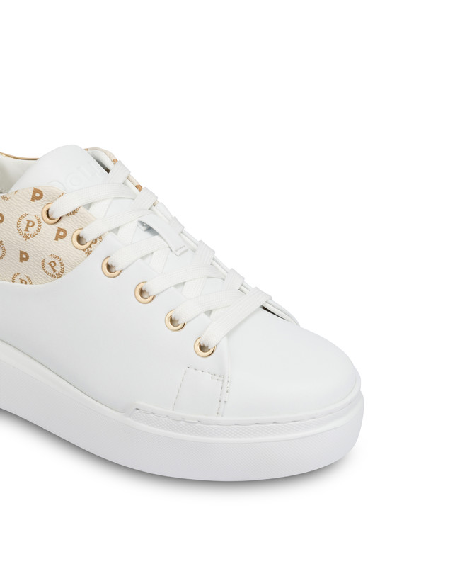 Pollini Sneakers Carrie Heritage Avorio/bianco/oro Fino Al -60%