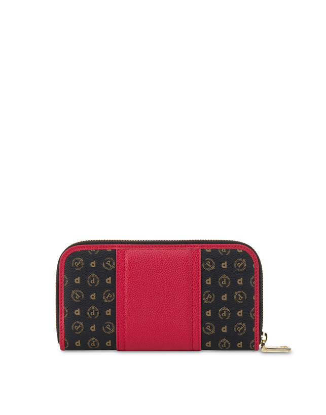 Pollini Portafoglio Zip Around Heritage 70th Anniversary Nero/rosso In Vendita