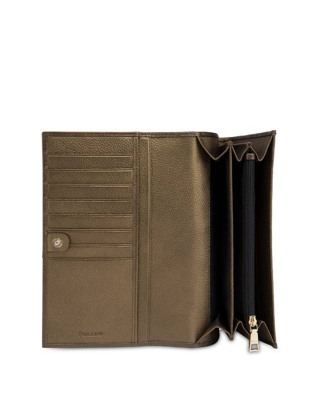 Pollini Portafoglio Special Heritage Avorio/nero/bronzo Saldi Di Fabbrica