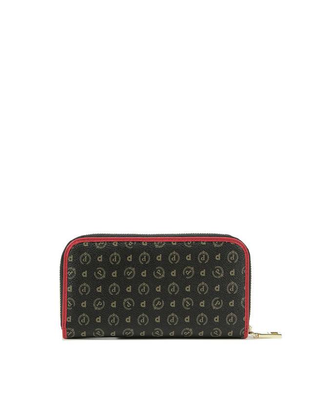 Pollini Portafoglio Zip Around Heritage Logo Classic Nero/lacca Vendite Flash