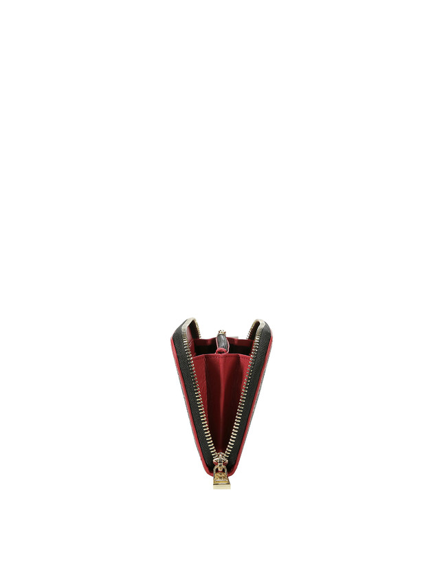 Pollini Portafoglio Zip Around Heritage Logo Classic Nero/lacca Vendite Flash