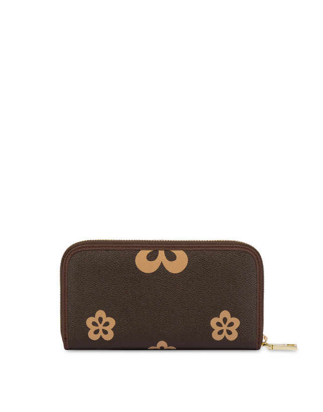 Pollini Portafoglio Zip Around Day-si! Heritage Crema/marrone/marrone Nuova