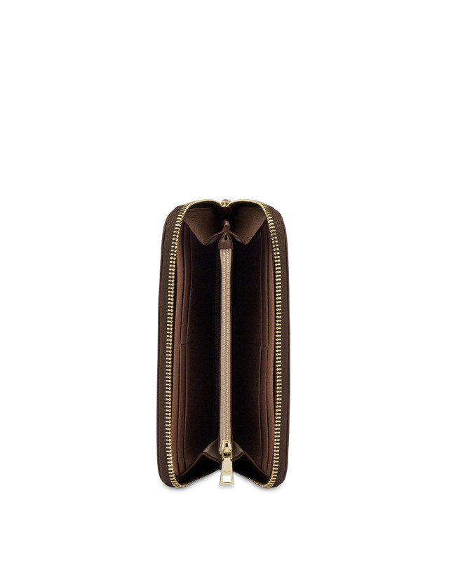 Pollini Portafoglio Zip Around Day-si! Heritage Crema/marrone/marrone Nuova