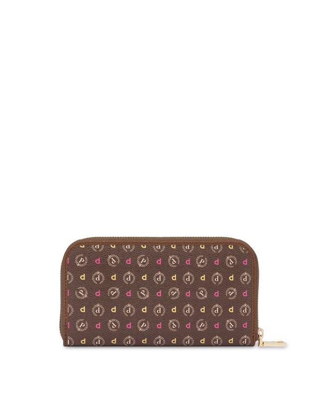 Pollini Portafoglio Zip Around Heritage Logo Classic Multicolor/marrone Moda