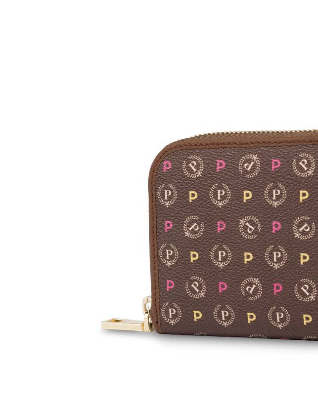 Pollini Portafoglio Zip Around Heritage Logo Classic Multicolor/marrone Moda