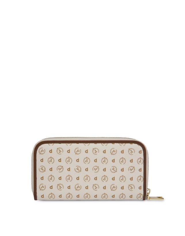 Pollini Portafoglio Zip Around Heritage Logo Classic Avorio/marrone Italia