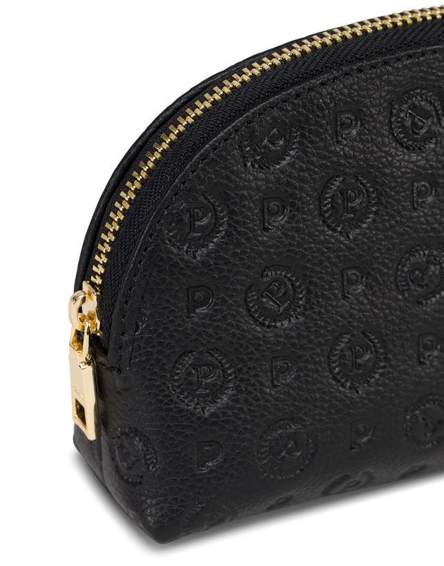 Pollini Pouch Heritage Logo Embossed Nero Vendita