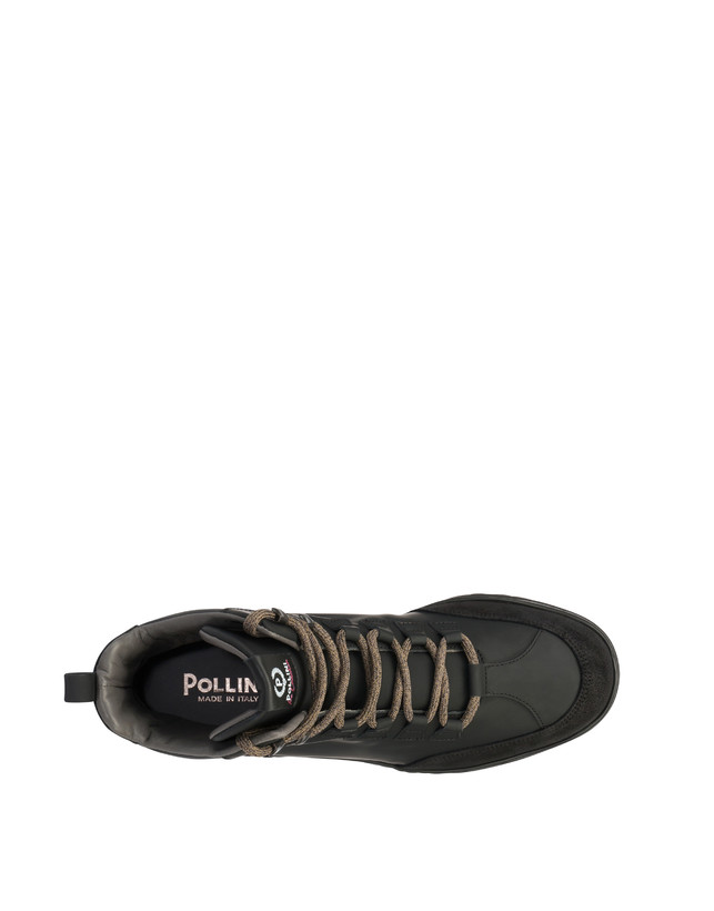 Pollini Pedule Mid In Vitello Ice Cracker Nero/nero/nero Fino Al -60%