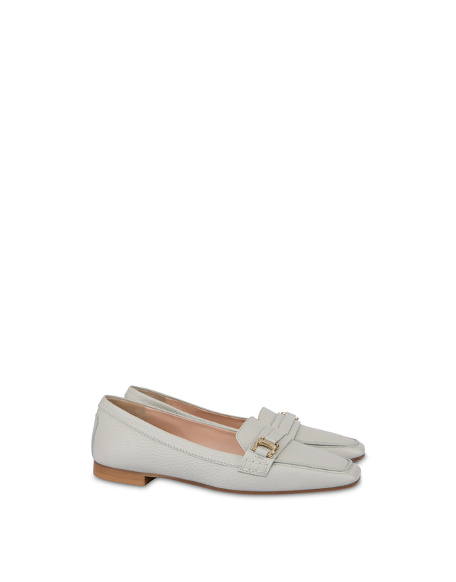 Pollini Mocassini In Vitello Uptown Gesso Shopping Online