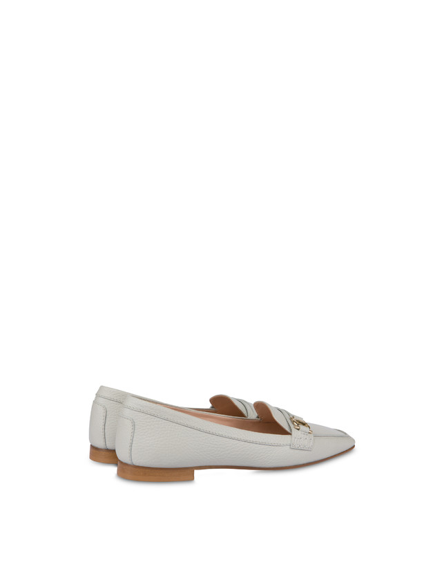 Pollini Mocassini In Vitello Uptown Gesso Shopping Online