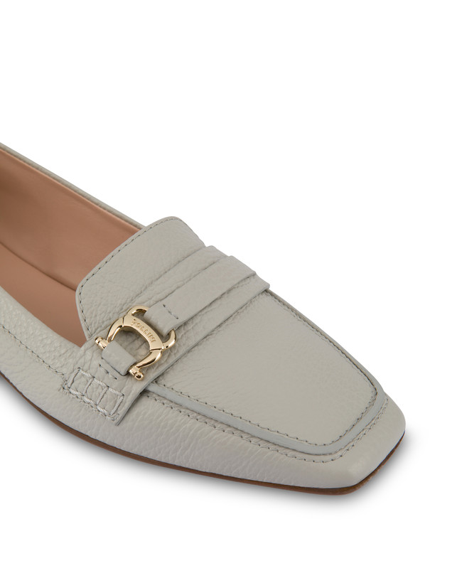 Pollini Mocassini In Vitello Uptown Gesso Shopping Online