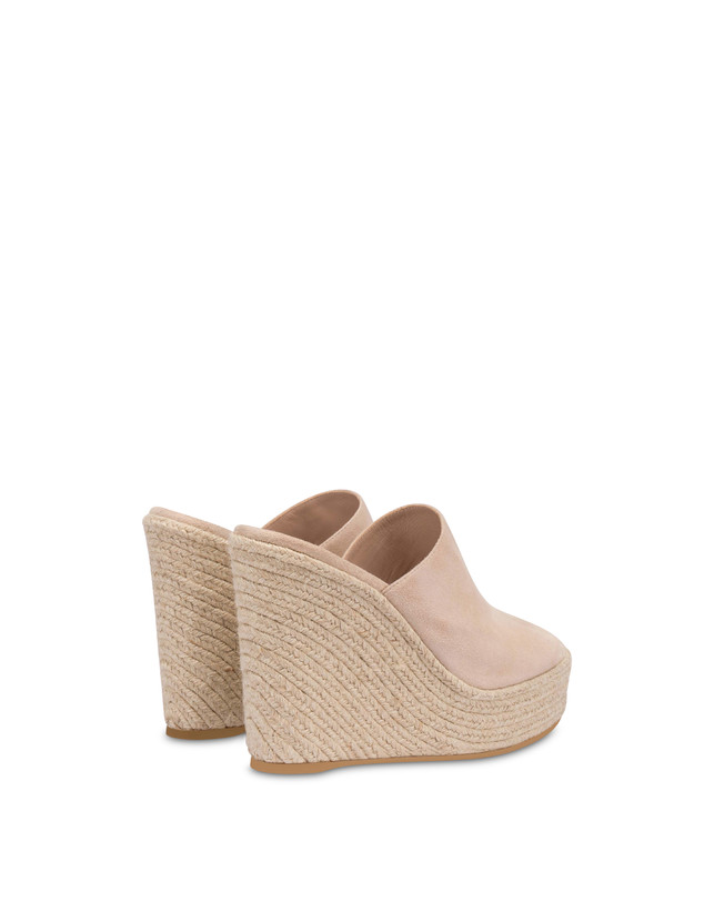 Pollini Mules Con Zeppa In Camoscio Playa Sabbia Online