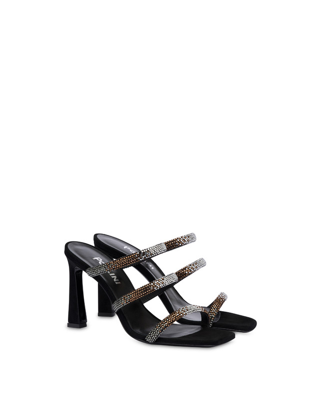 Pollini Mules Con Tacco Bling Bling Nero I Più Venduti