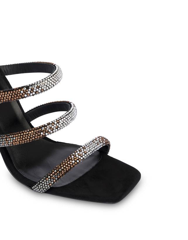 Pollini Mules Con Tacco Bling Bling Nero I Più Venduti