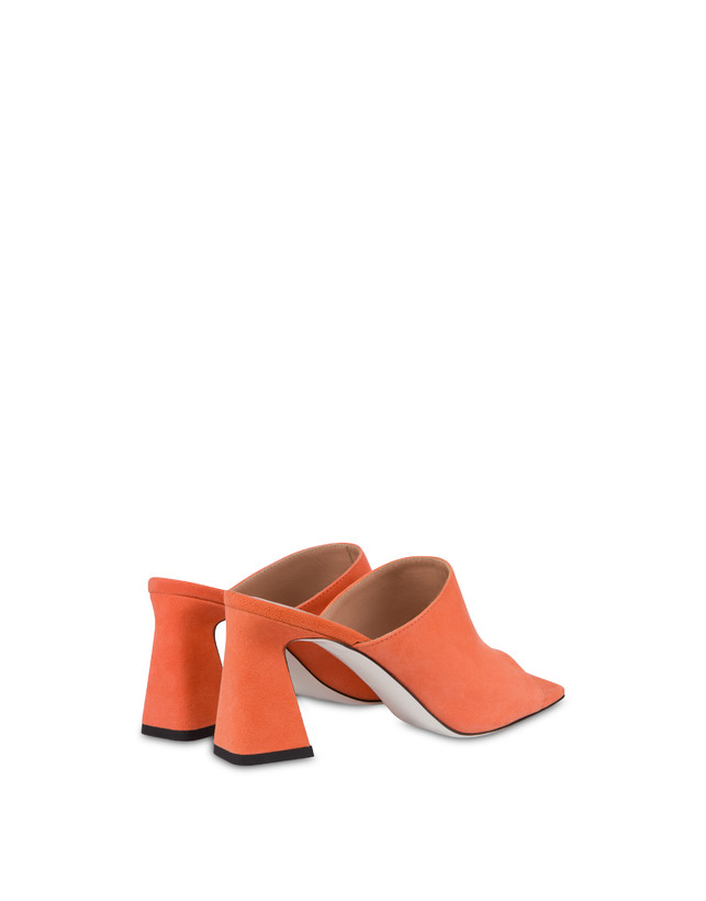 Pollini Mules Con Tacco In Camoscio Nina Coral Nuova