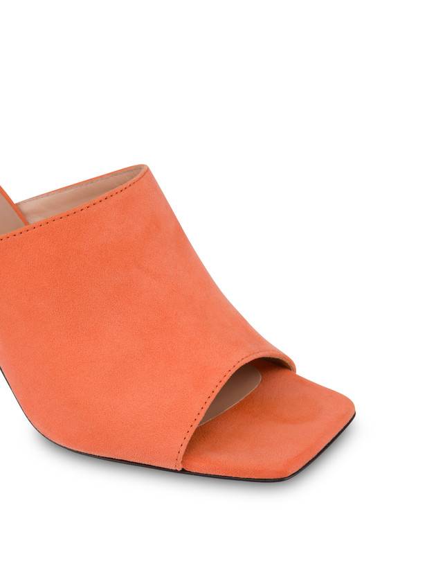 Pollini Mules Con Tacco In Camoscio Nina Coral Nuova